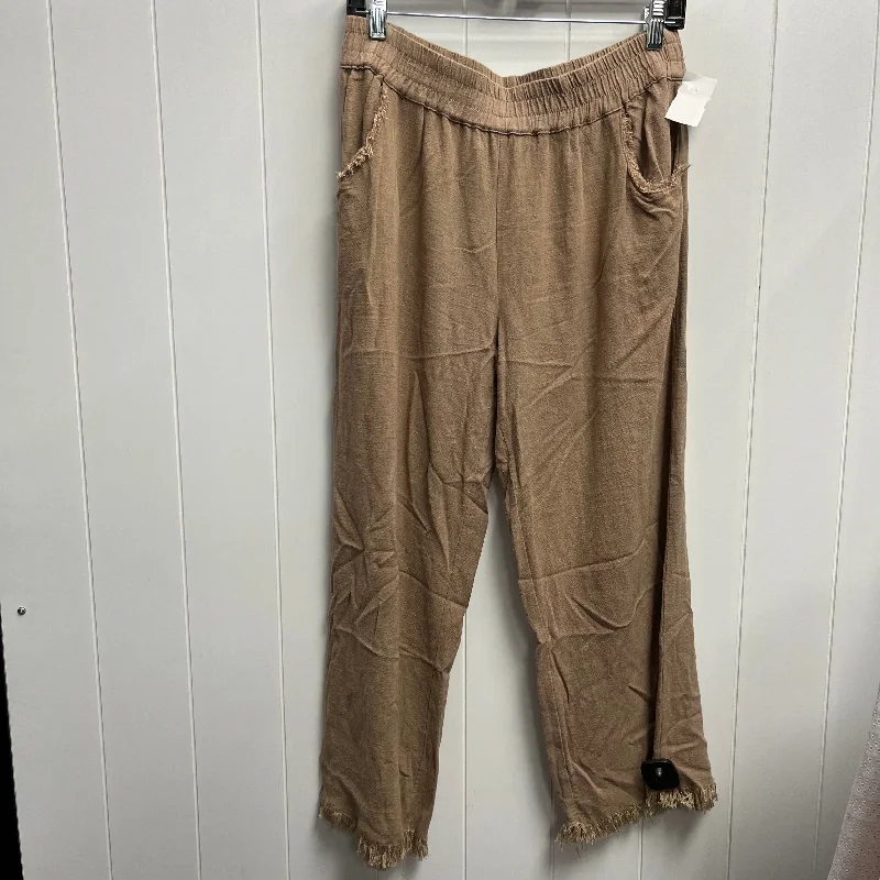 Pants Wide Leg By Umgee In Tan, Size: M