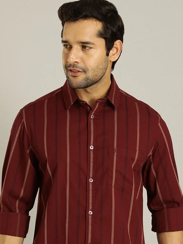 Men Striped Full Sleeve Cotton Shirt