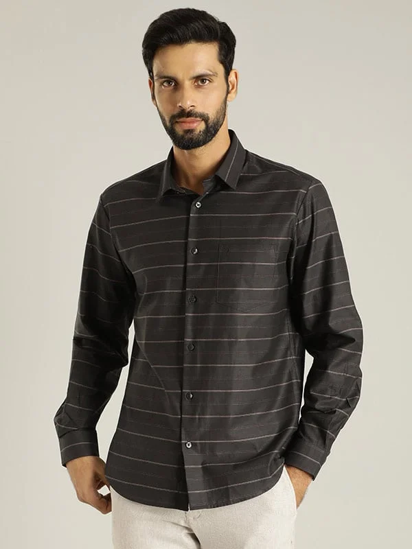 Men Striped Full Sleeve Cotton Shirt