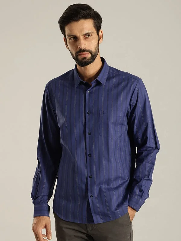 Men Striped Full Sleeve Cotton Shirt