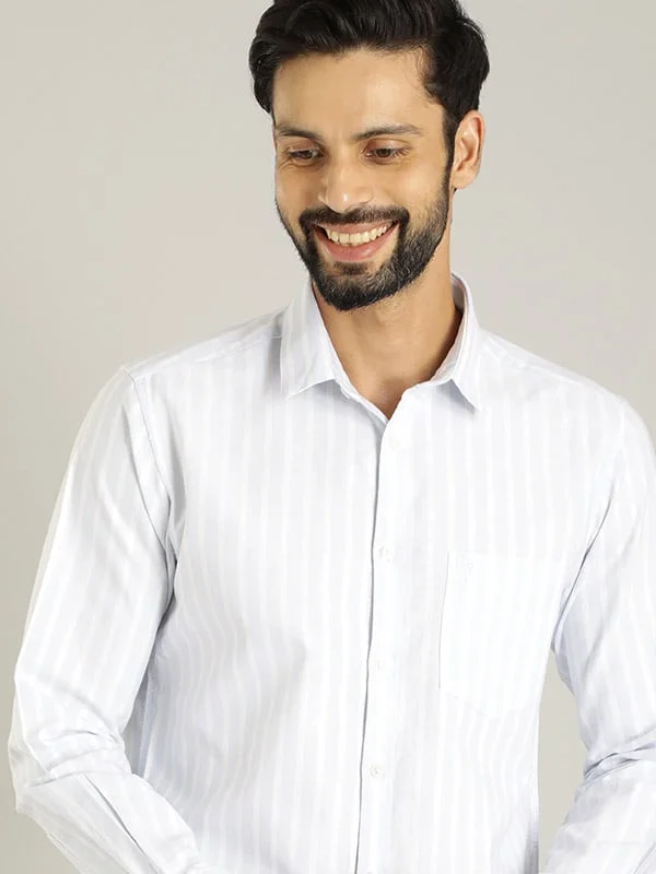 Men Striped Full Sleeve Cotton Shirt