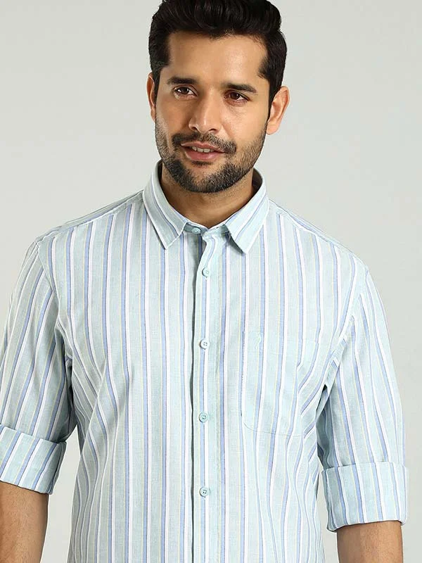 Men Striped Full Sleeve Cotton Shirt