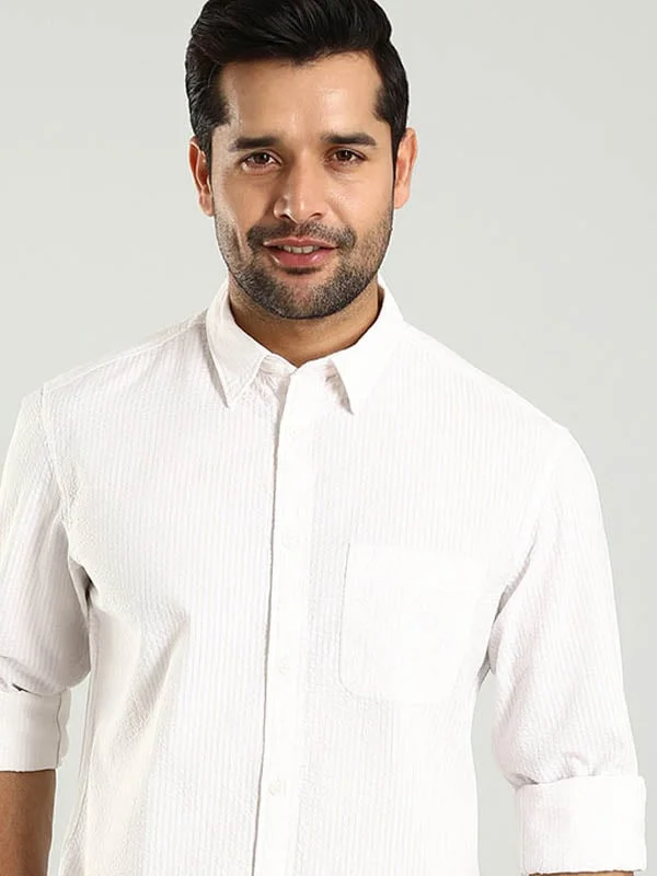 Men Striped Full Sleeve Cotton Shirt